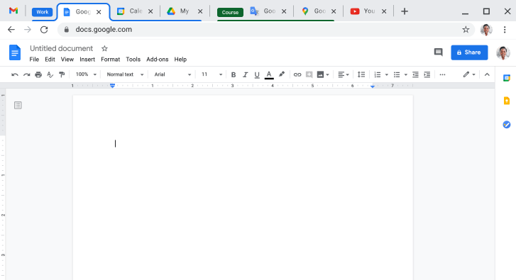 Cửa sổ trình duyệt Chrome đang hiển thị sự kết hợp nhiều thẻ vào một nhóm thẻ.